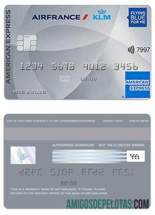 Netherlands Bank Of Netherlands American Express Card example